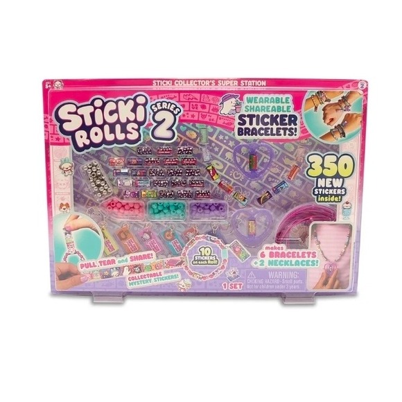 Sticki Rolls Series 2 Super Station Sticker Bracelet Necklace Jewelry Making Kit - Picture 2 of 5